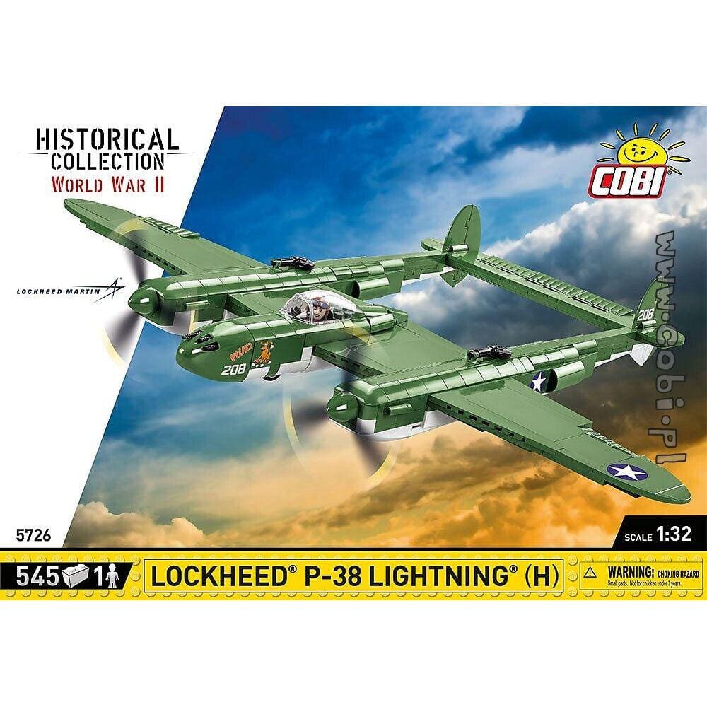 Cobi 5726 - Aviao Militar Americano Lockheed P-38 Lightning H Com 545 Pcs