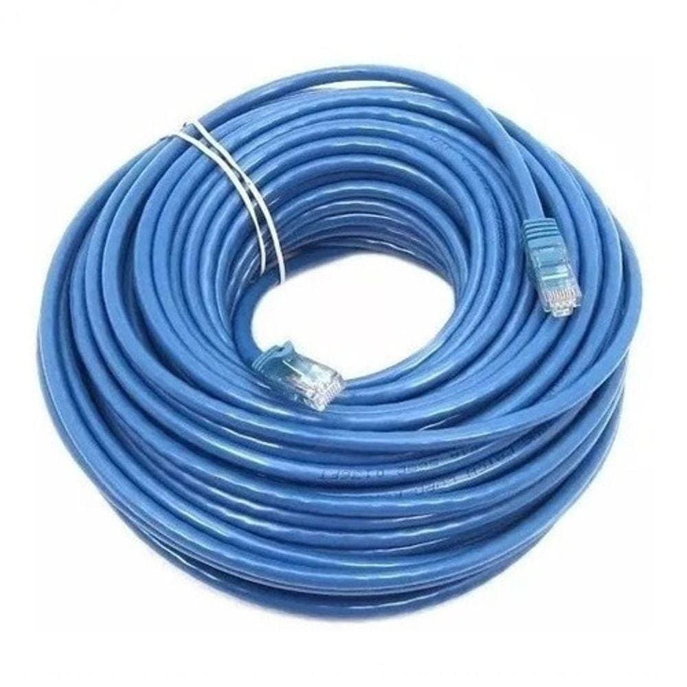 Cabo De Rede 10 Metros Ethernet Lan Rj45 Cftv Azul C/ 10Mts