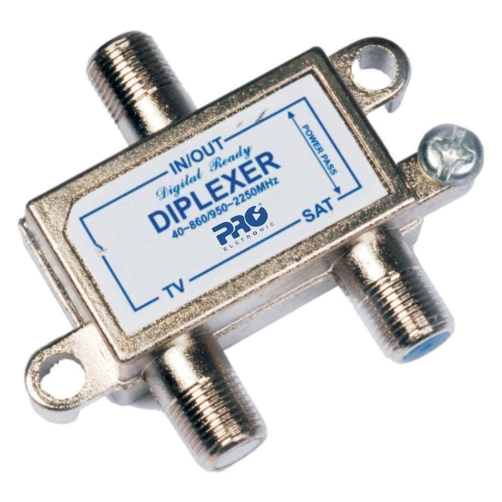 Diplexer Proeletronic Pqdi-6500 Vhf E Uhf+satelite Com Pas.dc