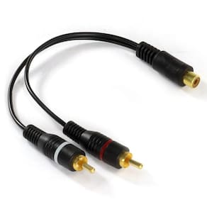 Cabo Y Rca Fêmea X 2 Rca Macho 20 Cm - Yrf2Rm-20 - Pc / 10