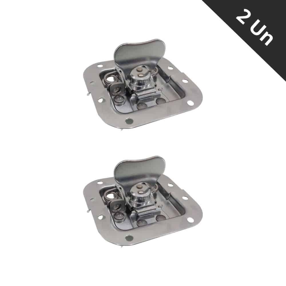 Fecho de Metal Pequeno Borboleta c/ Porta Cadeado - Kit 2 Un
