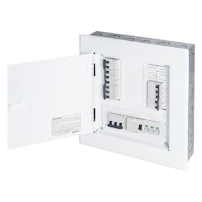 Quadro bifásico 16 disjuntores din 100a embutir+geral+10mod