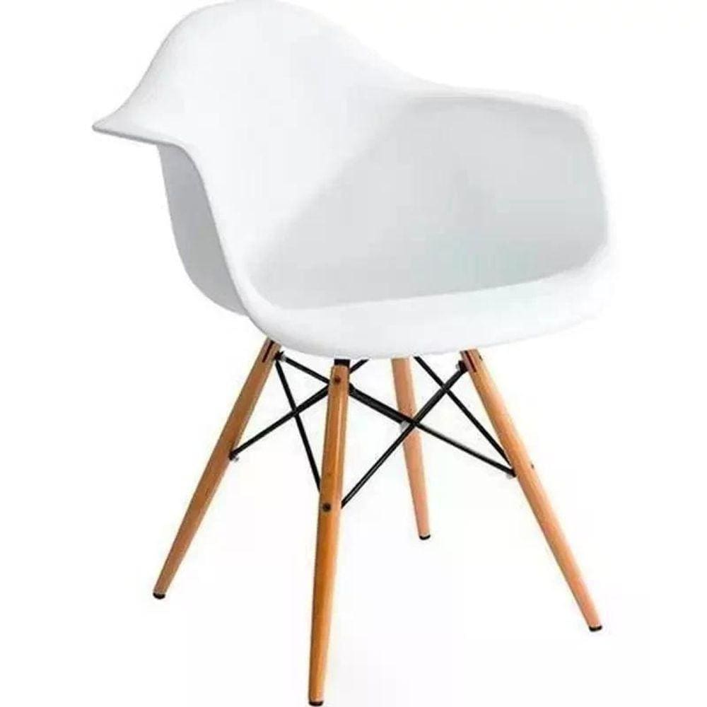 Cadeira Eiffel Com Braço - Branco Branco