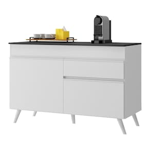 Balcão Cozinha Gabinete Pia 120Cm 2 Portas Mp3680.891 Branco