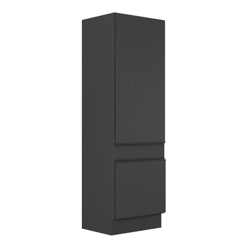 Paneleiro Com Rodapé 2 Portas Veneza Preto