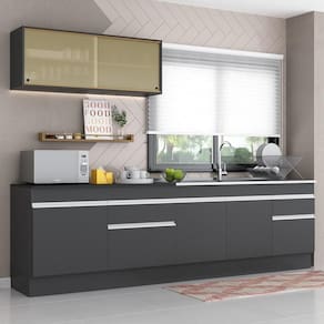 Armário De Cozinha Compacta Mp2112.898 Preto/branco