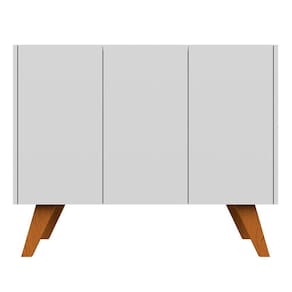 Balcão Lucy 03 Portas Off White E Ypê - D`Rossi