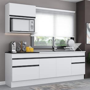 Armário De Cozinha Compacta Mp2110.964 Branco/preto
