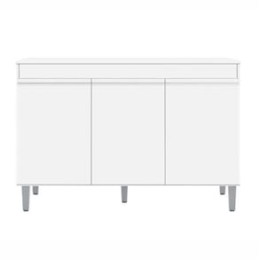 Balcão De Pia Cozinha Manu 120cm Branco 1889 Sem Tampo