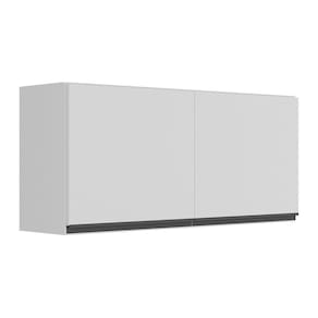 Armário Aéreo Cozinha 120 Cm 2 Portas Branco/preto