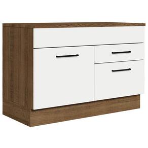 Balcão Gabinete De Pia 120 X 60 Cm 1 Porta 2 Gavetas Rustic