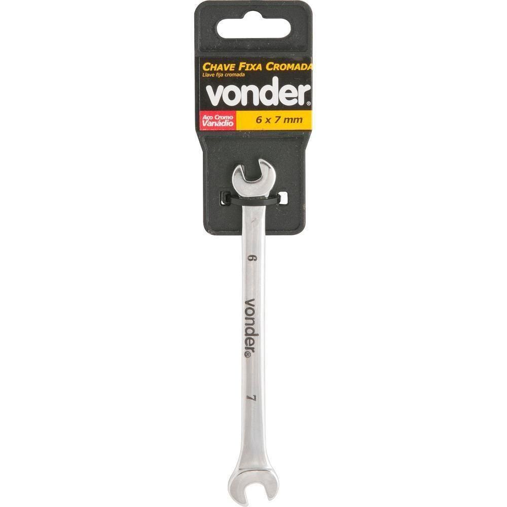 Chave Fixa 25X28Mm Cromo Vanádio Cromada Cartela - Vonder