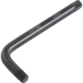 Chave Multidentada 08Mm Tipo L Curta Cromo Vanádio - Vonder