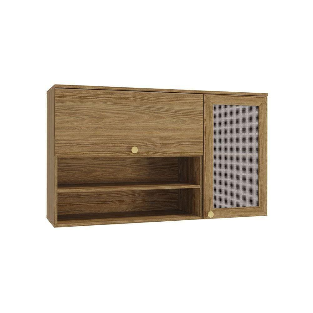 Armário Aéreo Botanic 120cm 2 Portas Kappesberg Nogueira