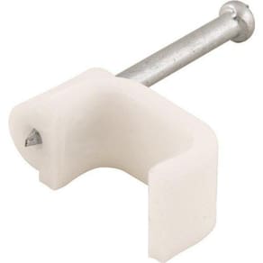 Grampo Para Fios 6Mm² Branco Chato Com 100 Peças - Vonder