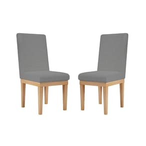 Kit 2 Cadeiras De Jantar Estofada Luxo P Mesa Grafite