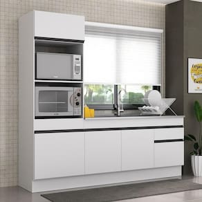 Armário De Cozinha Compacta Mp2113.964 Branco/preto