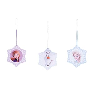 Enfeite Natal Pendurar Placas Frozen 10x10x1cm C/3 1109988