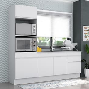 Armário De Cozinha Compacta Com Rodapé Mp2113.891 Branco