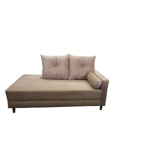 Divã Recamier Berlim 1,80 Cm Lado Direito Linho Bege