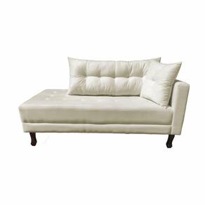Divã Recamier Troya 2,00 Cm Lado Direito Suede Bege