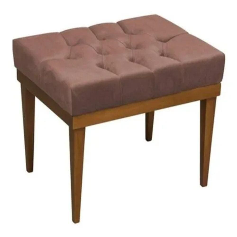 Puff Decorativo Bali 1,38 Cm _cor Veludo Rose