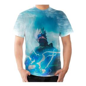 Camiseta masculina Kakashi Anime Naruto Arte Desenho Camisa Blusa Branca  Estampada no Shoptime