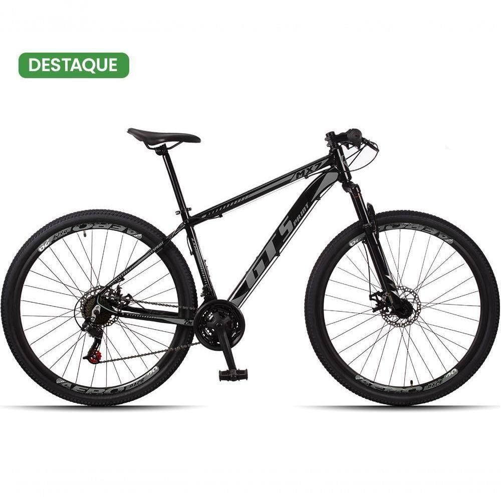 Bicicleta 29 Gt Mx7 21 Marchas Mtb Alumínio Preto+Cinza
