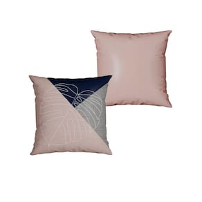 Kit com 2 Almofadas Decorativas Planta Bordada rosa 43cm x 43cm 436 Belchior