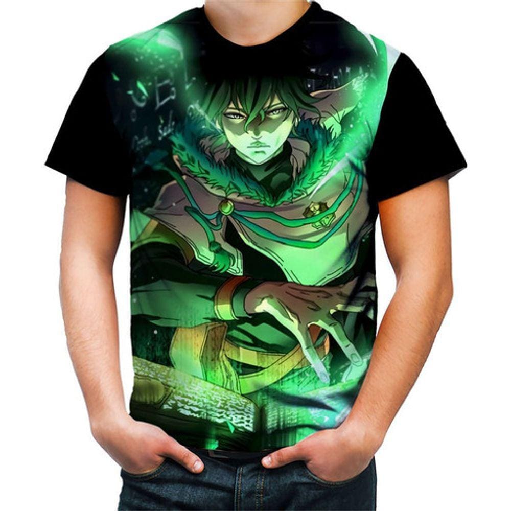 Camisa Camiseta Personalizada Yuno Black Clover Touros Hd 5