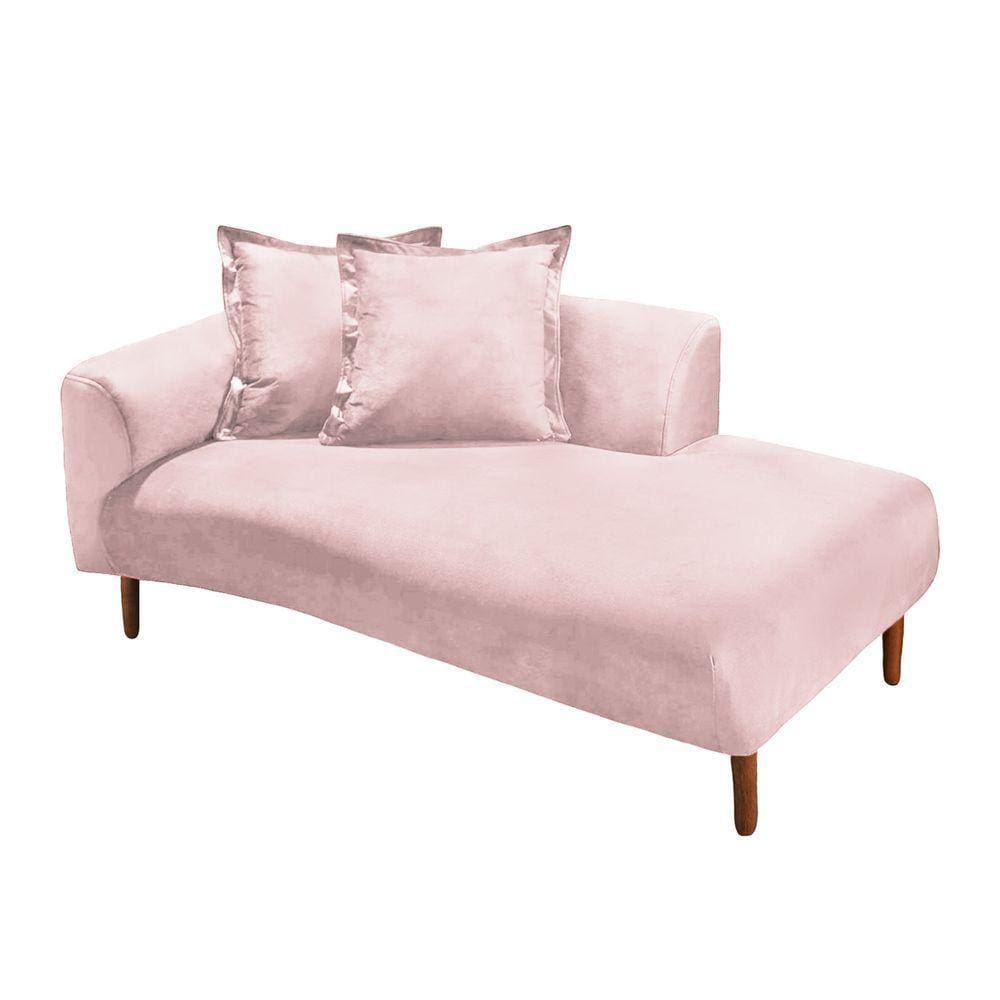 Recamier Divã 160Cm Rosa Bebe