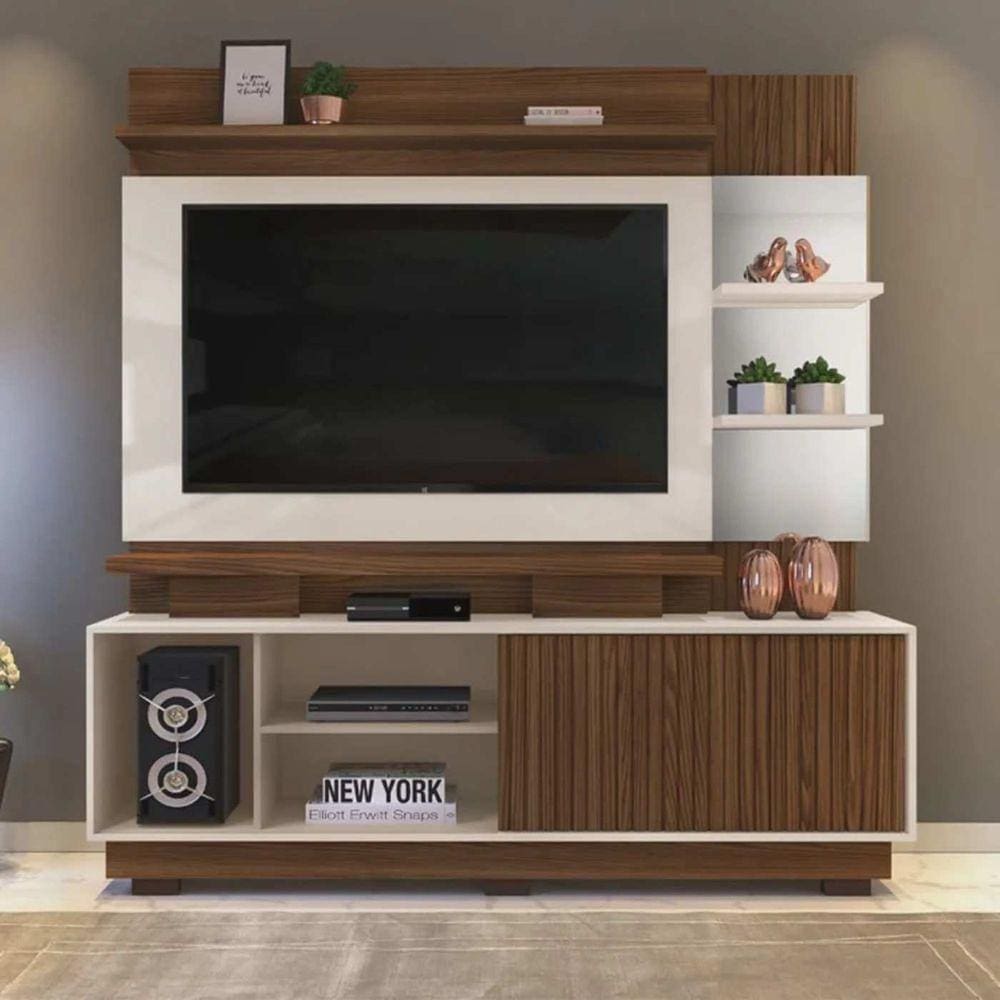 Estante Home Theater Lupo Creme/caiena