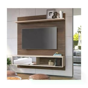 Painel P/Tv Até 55" Porta E Espelho Off White Nogueira
