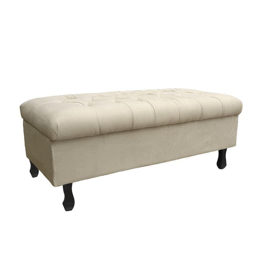 Recamier Bau Bia 80Cm Suede Bege