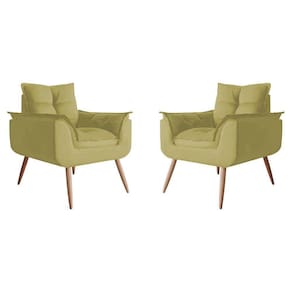 Kit 02 Poltrona Decorativa Opala Suede Capuccino