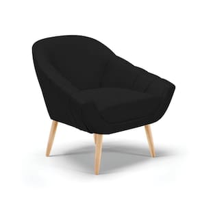 Poltrona Giovana Veludo Luxo Natural A81 Preto
