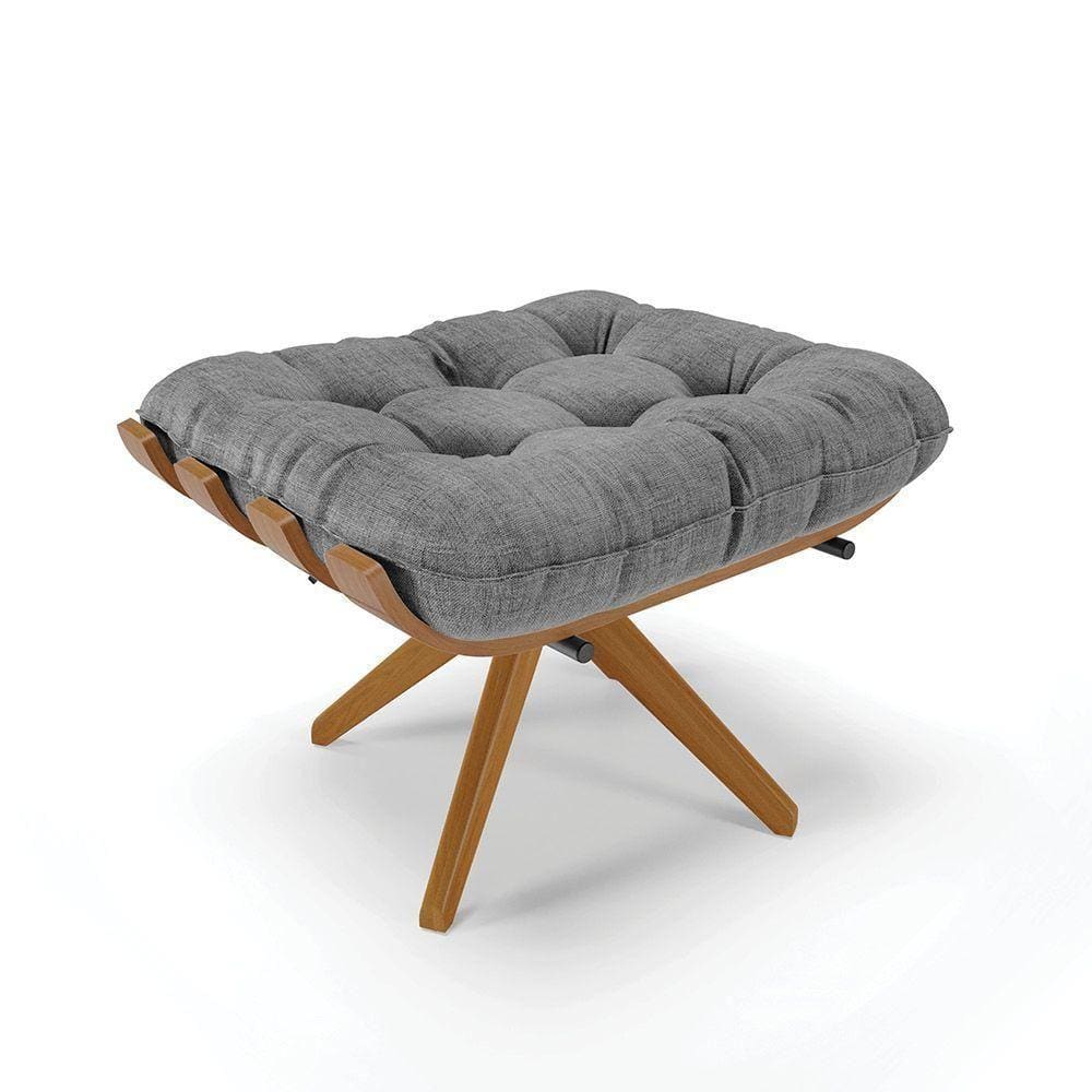 Puff Giratório Costela Linho A26 Grafite