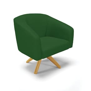 Poltrona Giratória Stella Veludo A136 Verde