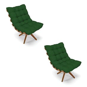 Kit 02 Poltronas Giratória Costela Veludo Verde A136 Luxo