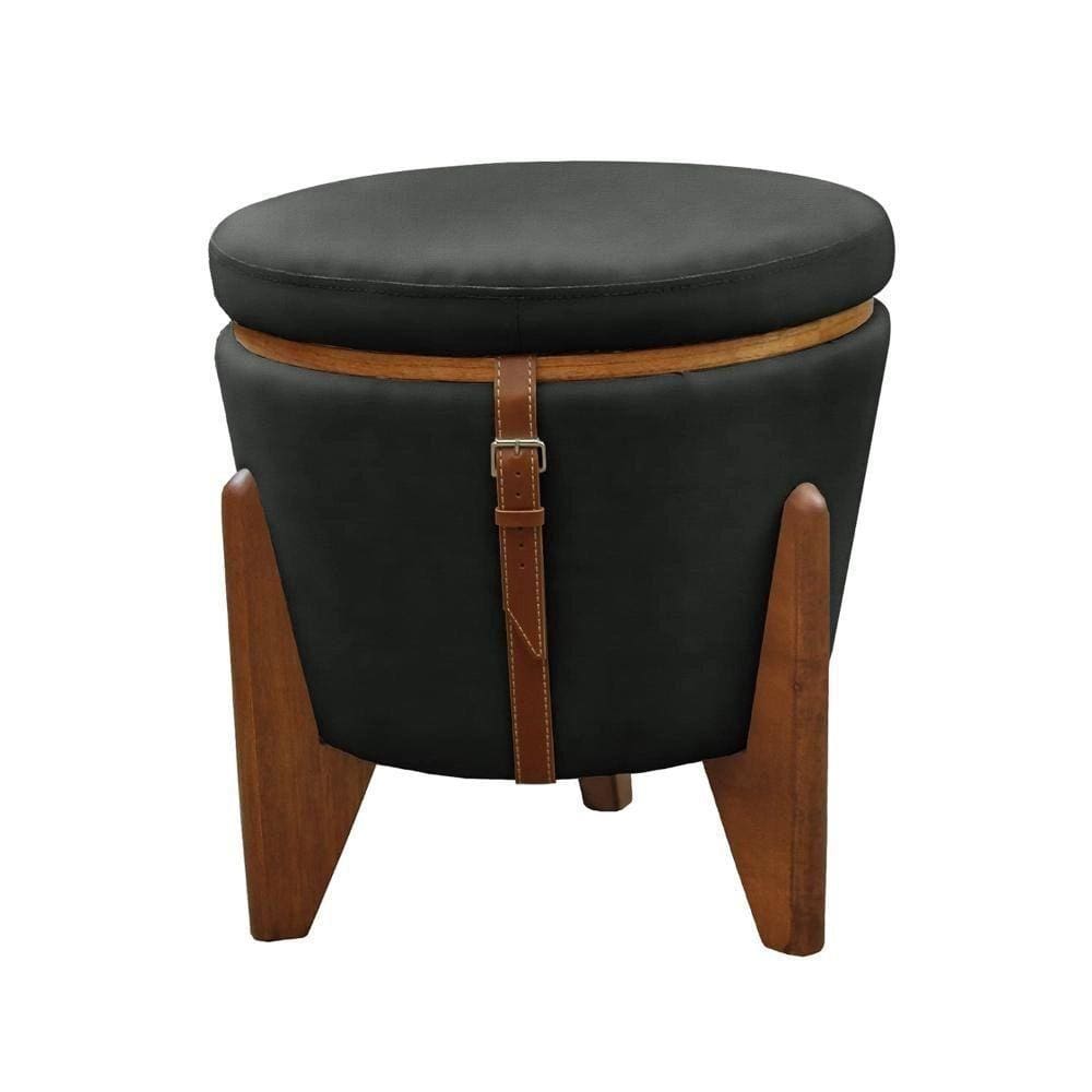 Puff Flex Eros Suede Preto My House