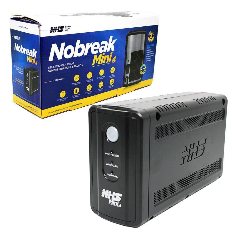 Nobreak 700Va Nhs Mini 4 Ent. Bivolt Saida 120V 6T