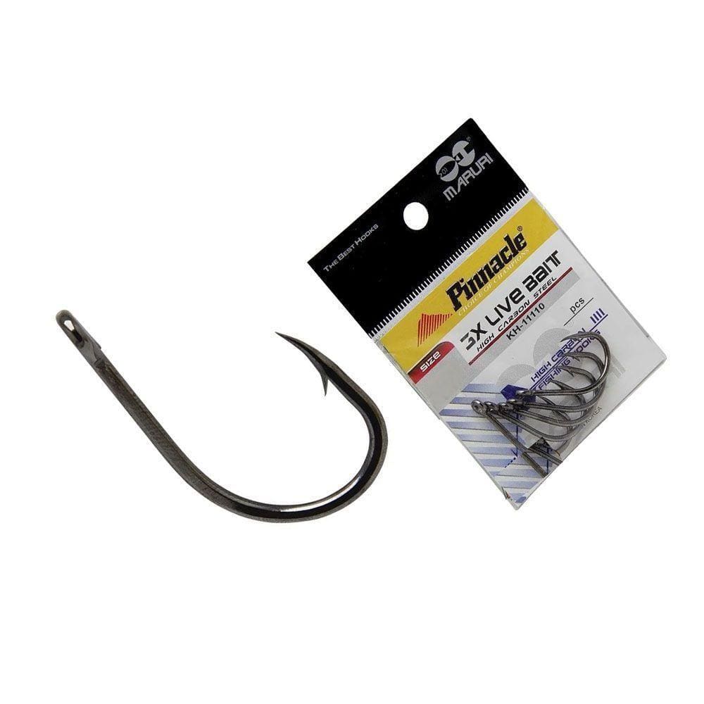 Anzol Pinnacle 3x Live Bait Black C/20 N2/0 Tambas Pacu