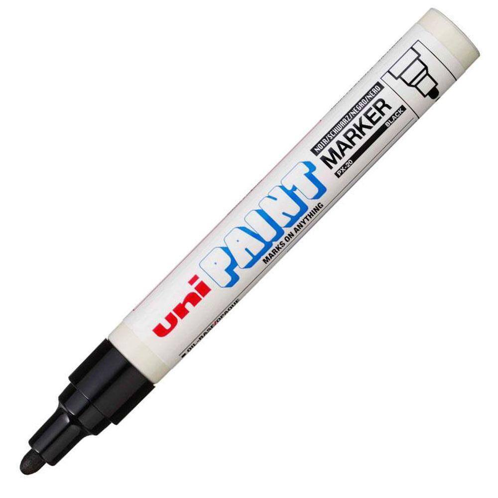 Pincel marcador permanente preto PX 20 Uni Paint