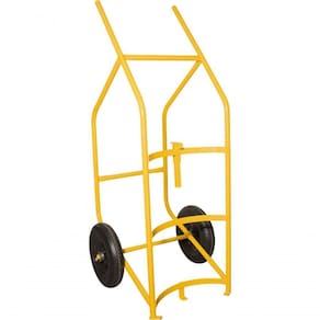 Carrinho Para Transportar E Entornar Tambor 280Kg Roda Pneu