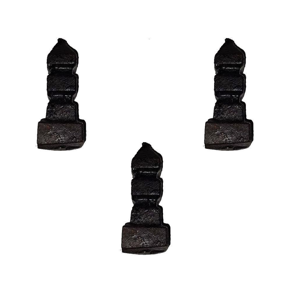 Kit 3 Ponteiras Ponta De Lança Ferro N17 Grade Portão 09Cm