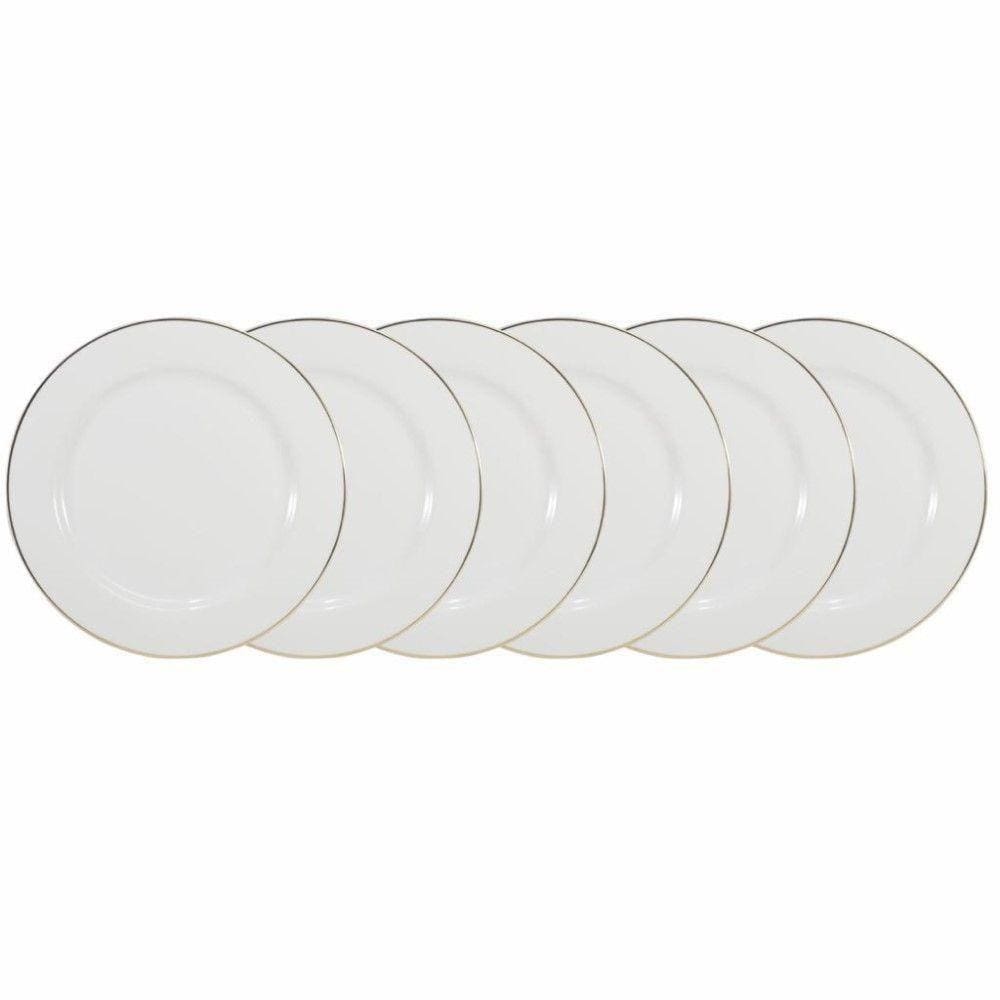 Conjunto De Pratos Rasos 06 Peças Itamaraty Ouro Schmidt