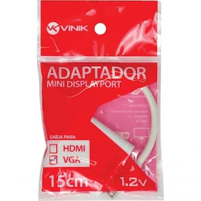 Adaptador Mini Displayport Macho X Vga Femea 15Cm Amdp-Vf15C