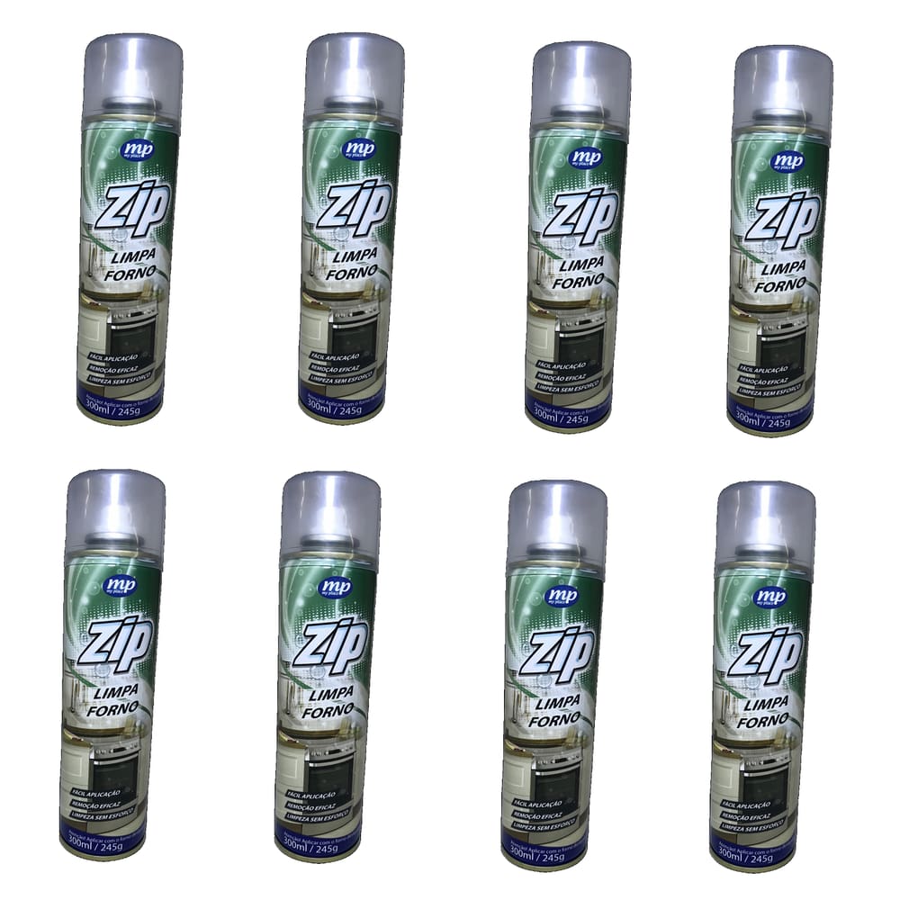 Kit 8 Limpa Forno Spray Zip 300Ml My Place