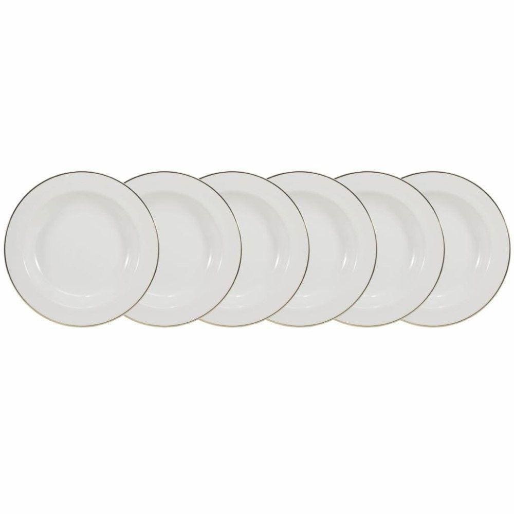 Conjunto De Pratos Fundos 06 Peças Itamaraty Ouro Schmidt