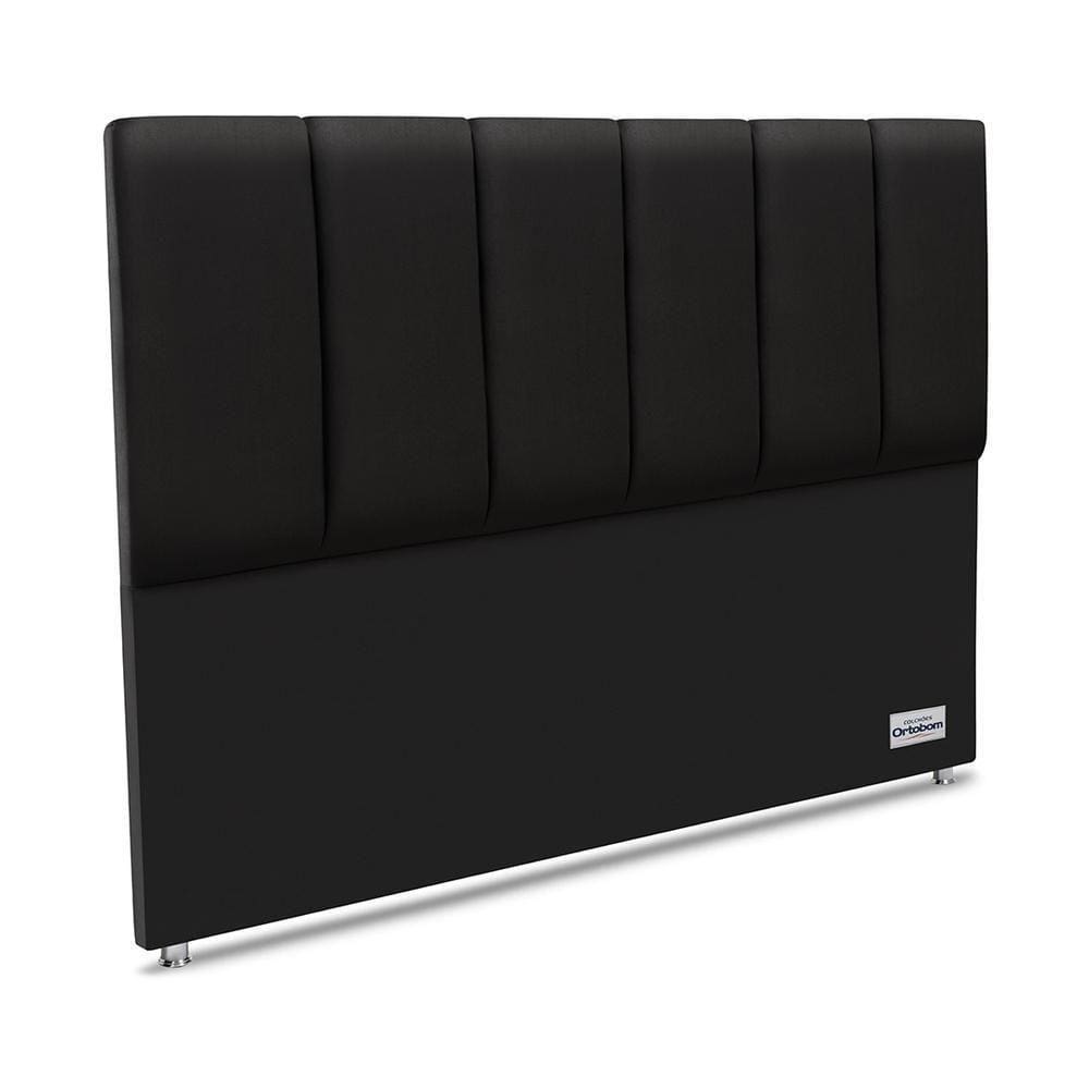 Cabeceira South Veluto Preto Queen 11x160x125 Camurça